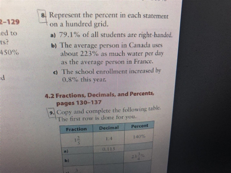 Only do question 8 50 points Topic: Percentage-example-1