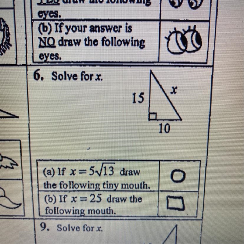 6. Solve for x. X 15 10-example-1