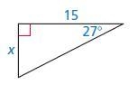 QUICKLY PLEASE Find the value of x. Round your answer to the nearest tenth-example-1