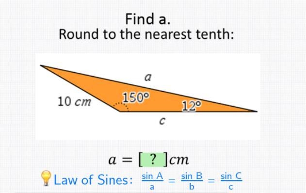 Find A. Round to the nearest tenth:-example-1