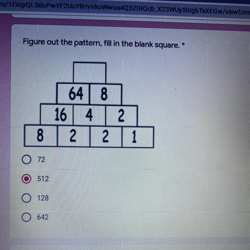 Figure out the pattern fill in the blank square. I’m confused need help fast!-example-1