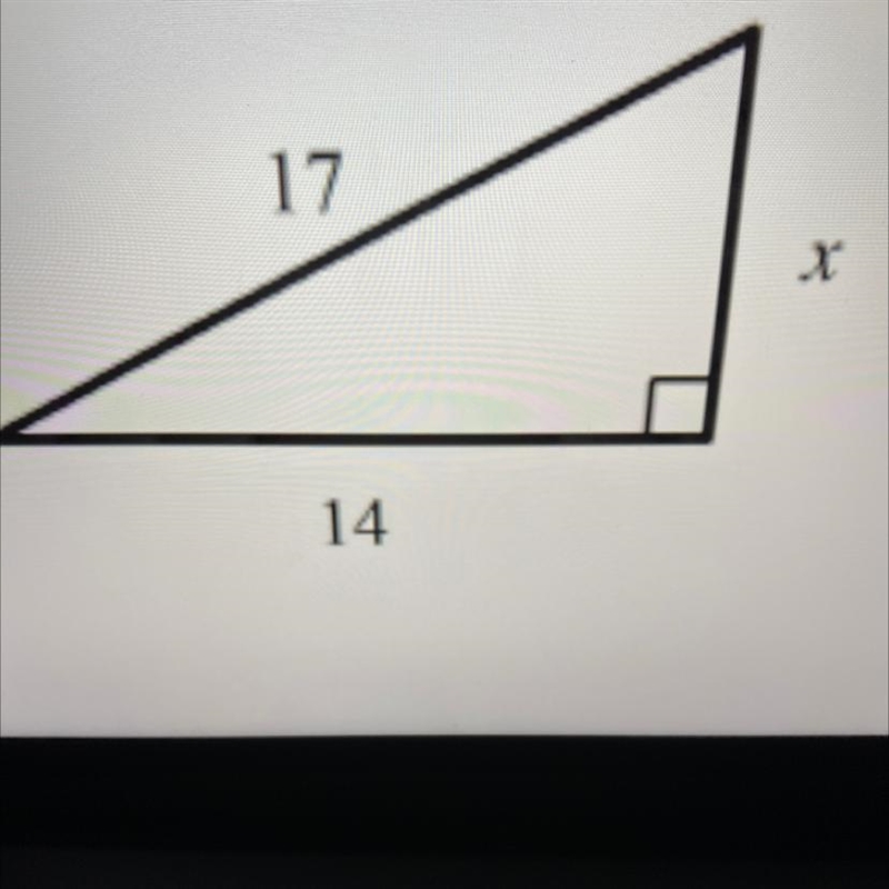 Find the value of x. 17 14-example-1