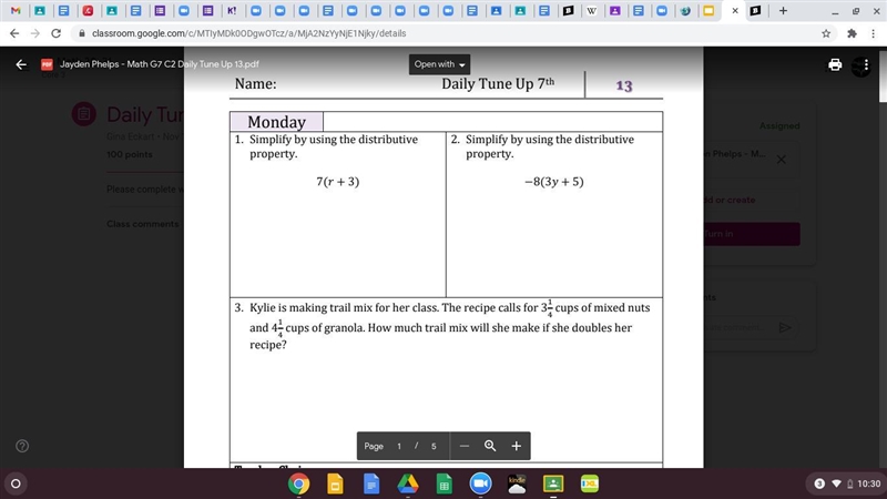 7(r+3) -8(3 y + 5) =-example-1