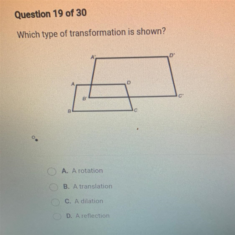 Which type of transformation is shown below?-example-1