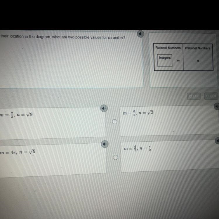 From their location in the diagram, what are two possible values for m and n?-example-1