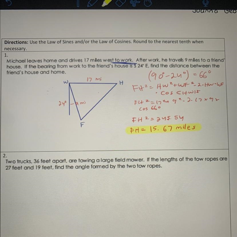 Can anyone please help me with number 2 ❤️-example-1