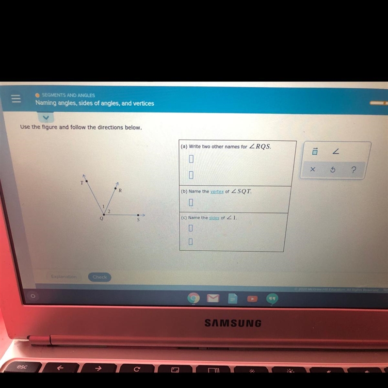 Use only ‘rays’ and ‘angles’ to answer. thank you :)) zoom in to see more clearly-example-1