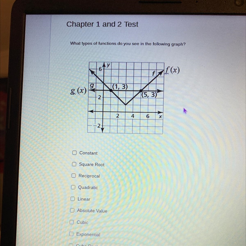 ￼￼what types of function do you see in the following graph?-example-1