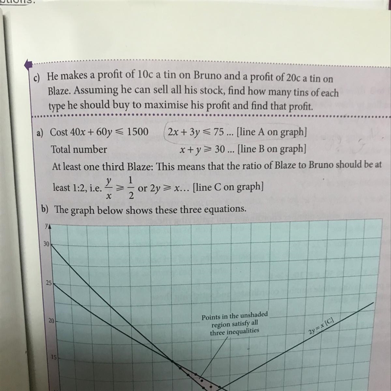 In most linear programming problems, there are two stages: 1. to interpret the information-example-1