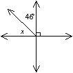 Find the value of x in the figure. x=-example-1