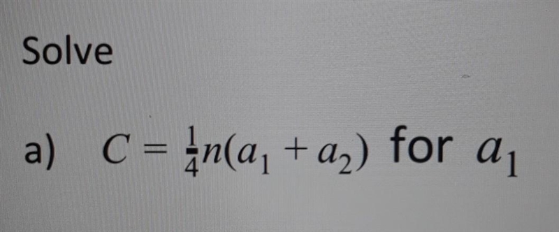 It's asking to solve for a1 but I don't really know how, please help.​-example-1