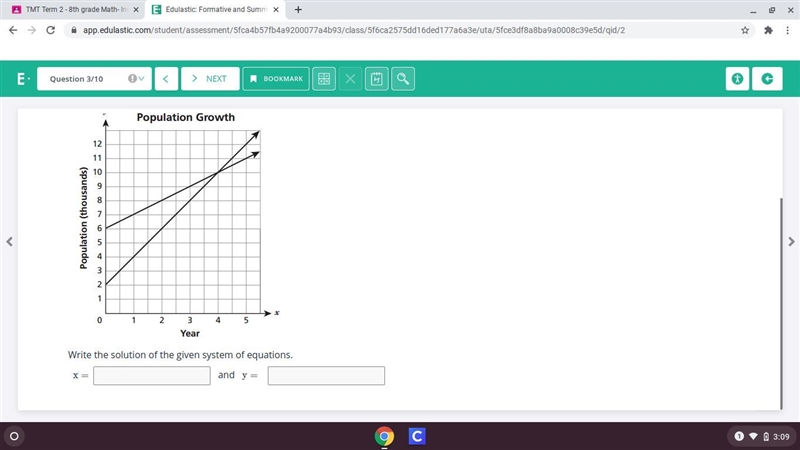 Write the solution of the given system of equations-example-1