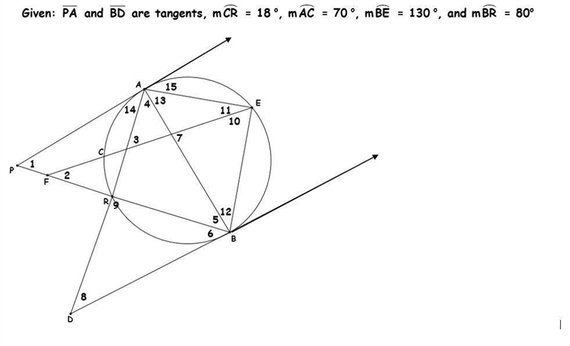 Find all of the missing angle measures. Remember you cannot assume right angles or-example-1