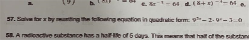 PLEASE HELP ME on #57 WITH ALL WORK SHOWN!! Tmr is my exam pls help...-example-1