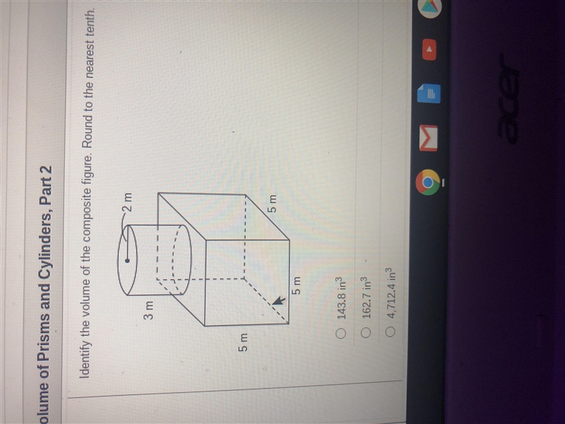 Identify the volume of the composite figure. Round to the nearest tenth. HELP PLS-example-1