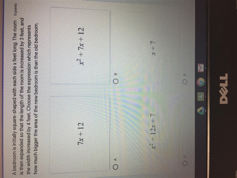 Please help!! Urgent! Due soon! - A bedroom is initially squat-shaped with each side-example-1