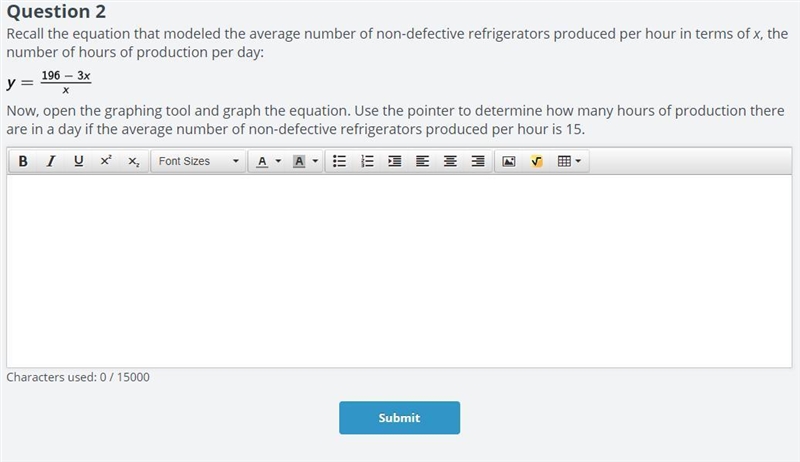 Recall the equation that modeled the average number of non-defective refrigerators-example-1