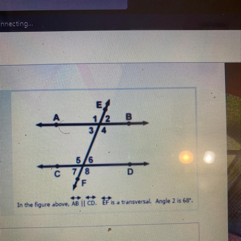 Determine the measurement of angle 2 i need all angles from 2 to 8-example-1