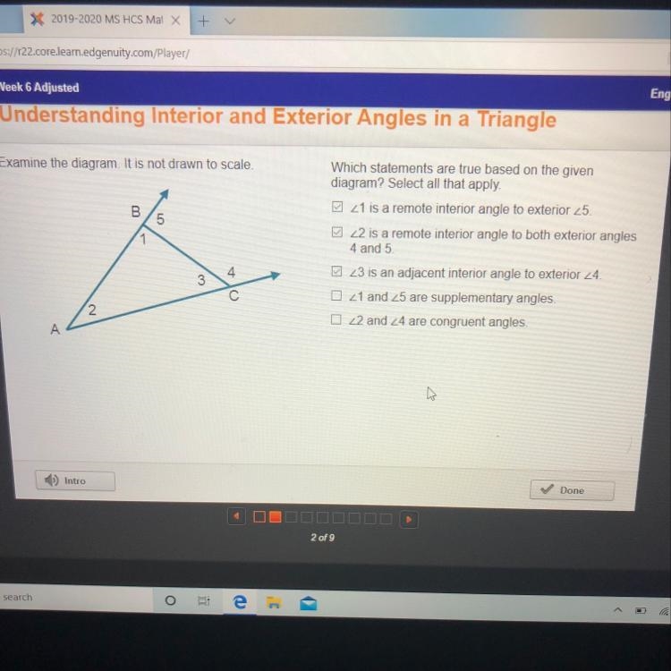 Which statements are true based on the given diagram? Select all that apply. <1 is-example-1