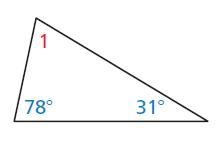 Find m∠1. Then classify the triangle by its angles. The triangle can be classified-example-1