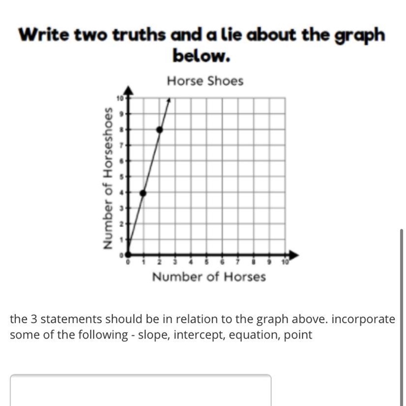 Write two truths and a lie about the graph shown below (I have no idea what they are-example-1