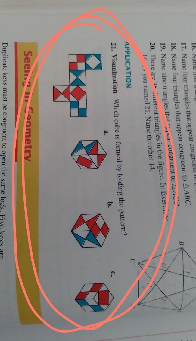 Which cube is formed by folding the pattern?​-example-1