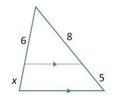 Use the diagram below to find x. a) 4/15 b) 15/4 c) 4 d) 18/4-example-1