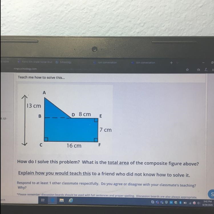 PLEASE HELP MEEE Can someone calculate the area of this shape-example-1