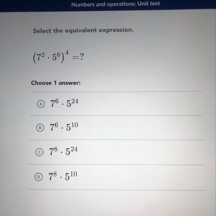 Select the equivalent expression.-example-1