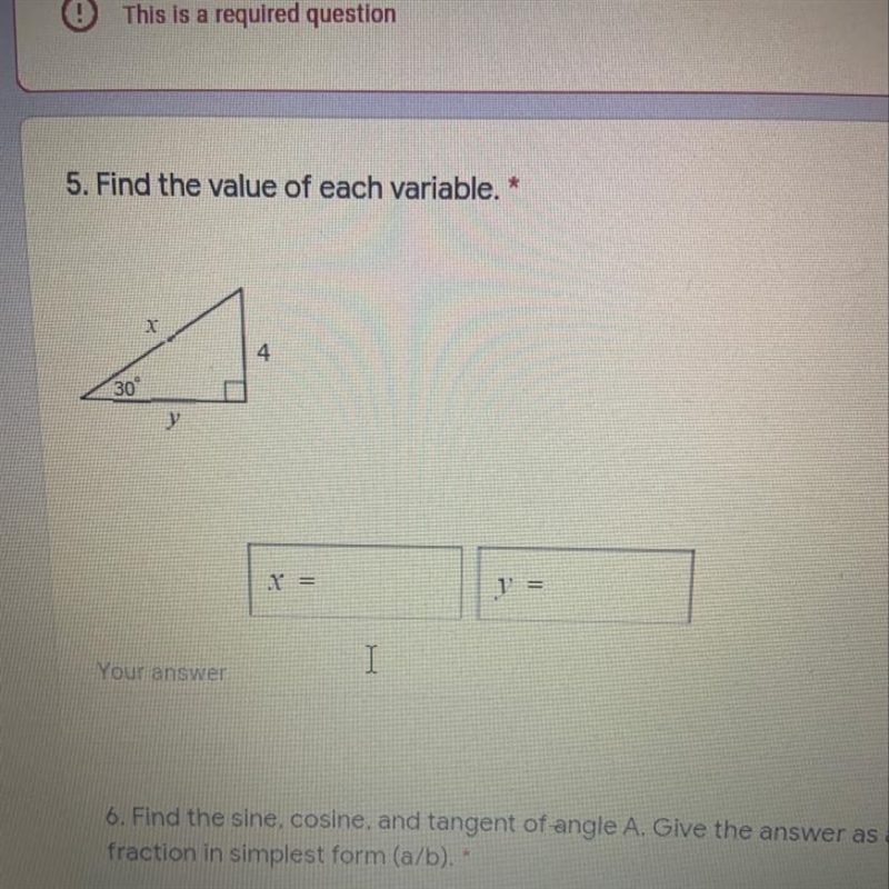 5. Find the value of each variable. *-example-1