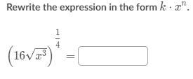 Rewrite the expression in the form k times x^n-example-1