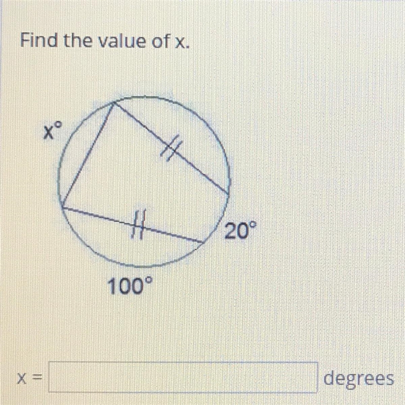 Find the value ox x. (Circles)-example-1