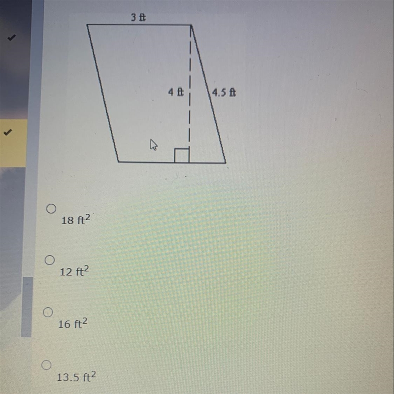 Find the area of the parallelogram.-example-1