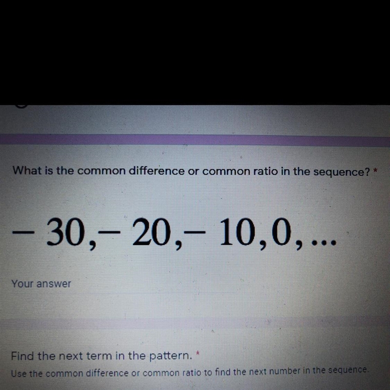 What is the common differences or common ratio in the sequence-example-1