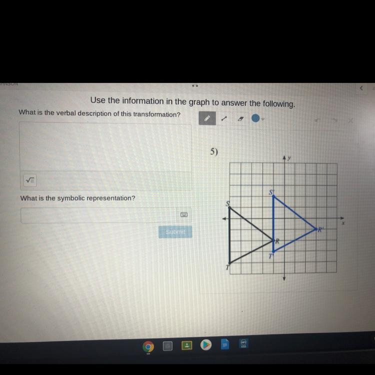 Use the information in the graph to answer the following. What is the verbal description-example-1