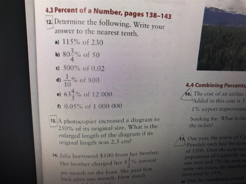 Only do question 13 50 points Topic: Percentage-example-1