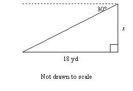 Find the value of x. round the length to the nearest tenth a. 10.4 b.9 c. 31.2 d.15.6-example-1