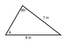 What is the measurement of angle A to the nearest degree?-example-1