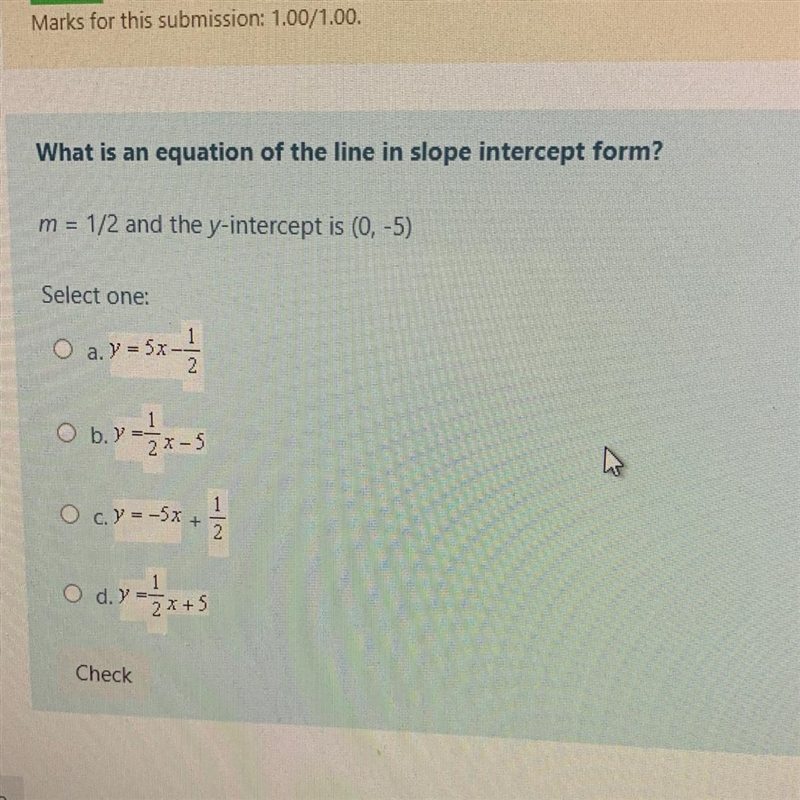 Does anyone understand slope intercept form? ugh-example-1