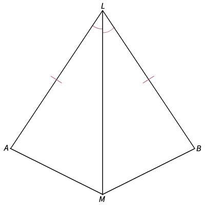 In the figure, ∆ALM ≅ ∆BLM by Side-Angle-Side (SAS). Which angles are congruent by-example-1