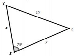 Determine the approximate measure of Y. A) 44.4 degrees B) 41.1 degrees C) 0.658 degrees-example-1