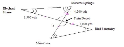 How many kilometers is it from the main gate to Manatee Springs? (Hint: To convert-example-1