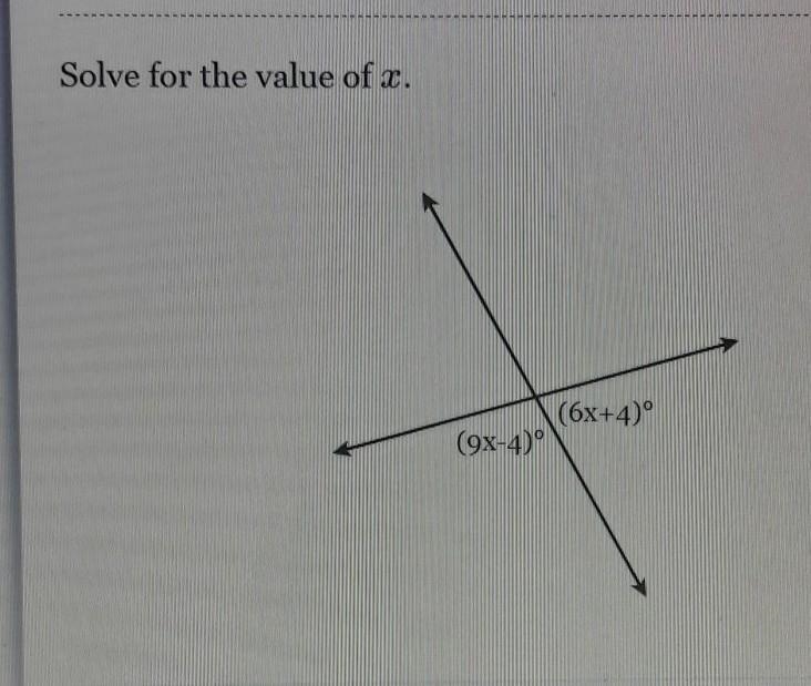 Solve for the value of x. ​-example-1