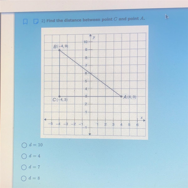 HELLPPP PLEASE .. Find the distance between c and point A-example-1