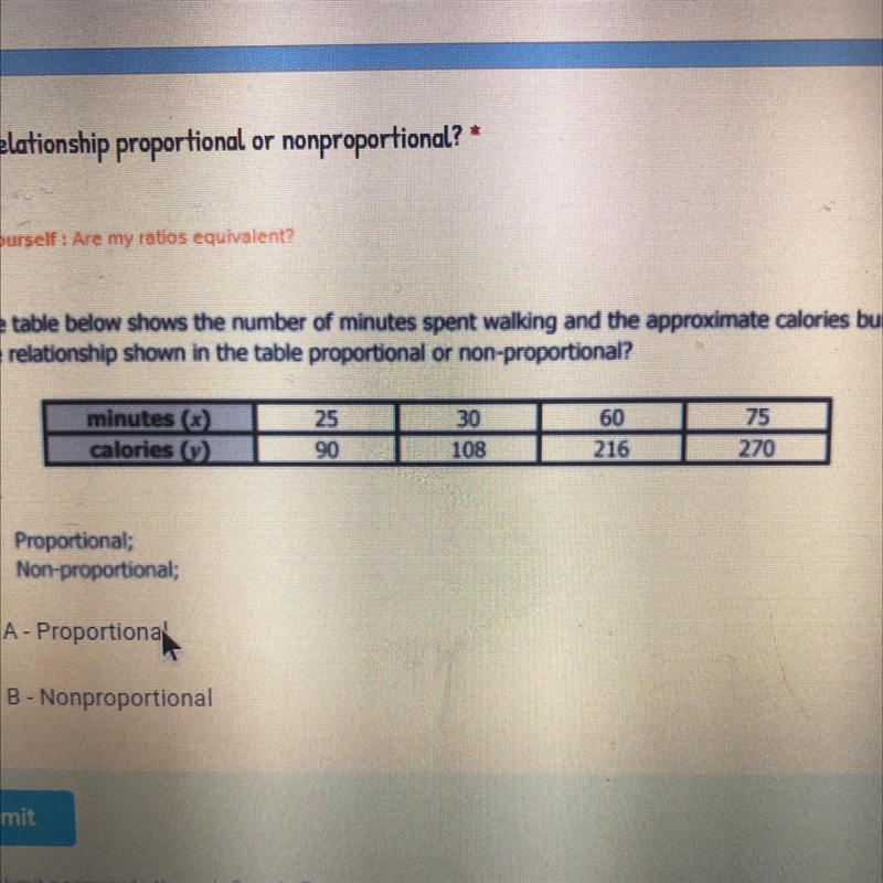 1 The table below shows the number of minutes spent walking and the approximate calories-example-1