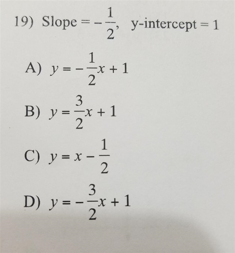 Write the slope-intercept form (y=mx+b) of the equation of the line given the slope-example-1