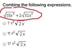 Combine the following expressions.-example-1