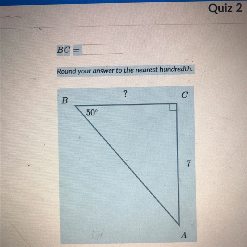 Round your answer to the nearest hundredth. BC = ?-example-1