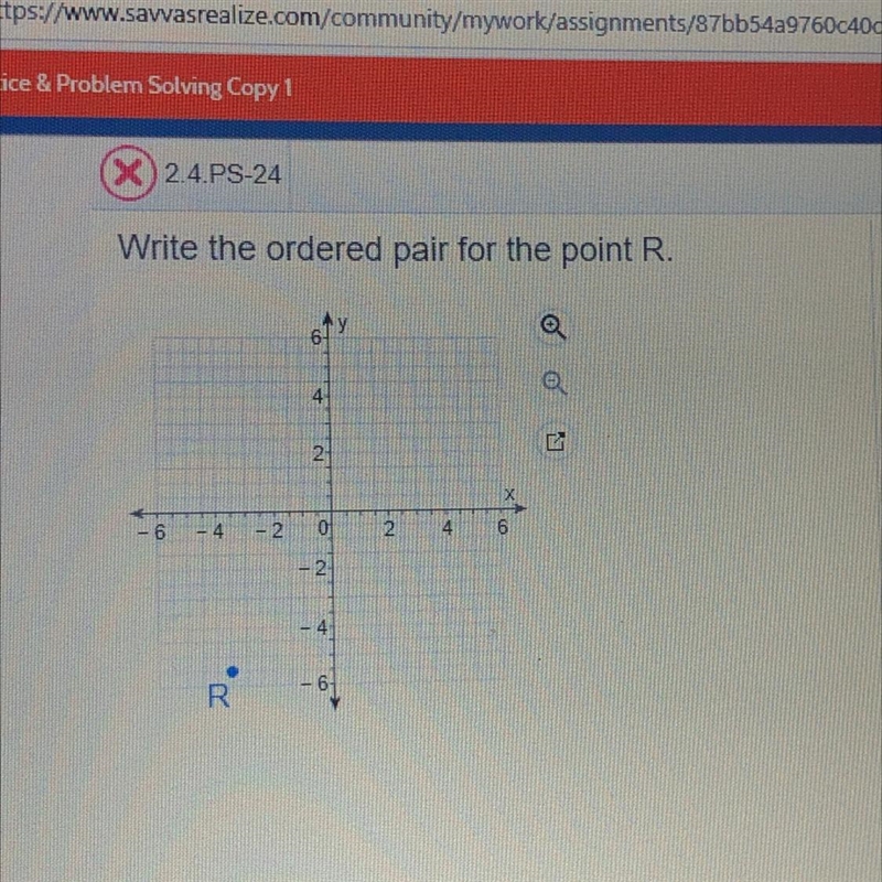 Write the ordered pair for R.-example-1