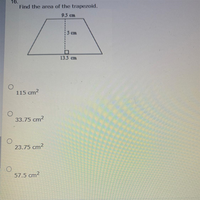 Find the area of the trapezoid.-example-1